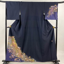 楽天市場】着物（カラーネイビー・種類（着物）付下げ）（和服  