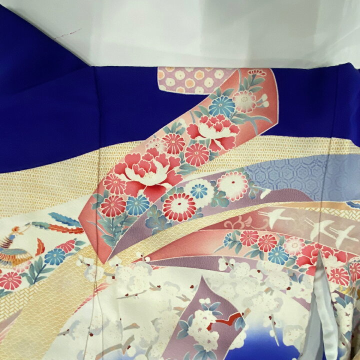 楽天市場】振袖 身丈159cm 裄丈67cm M 袷 御所車 熨斗 金糸 金銀彩 