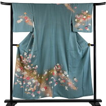 楽天市場】訪問着 中古 水色の通販