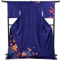 楽天市場】青 ブルー（種類（着物）付下げ）（着物｜和服 