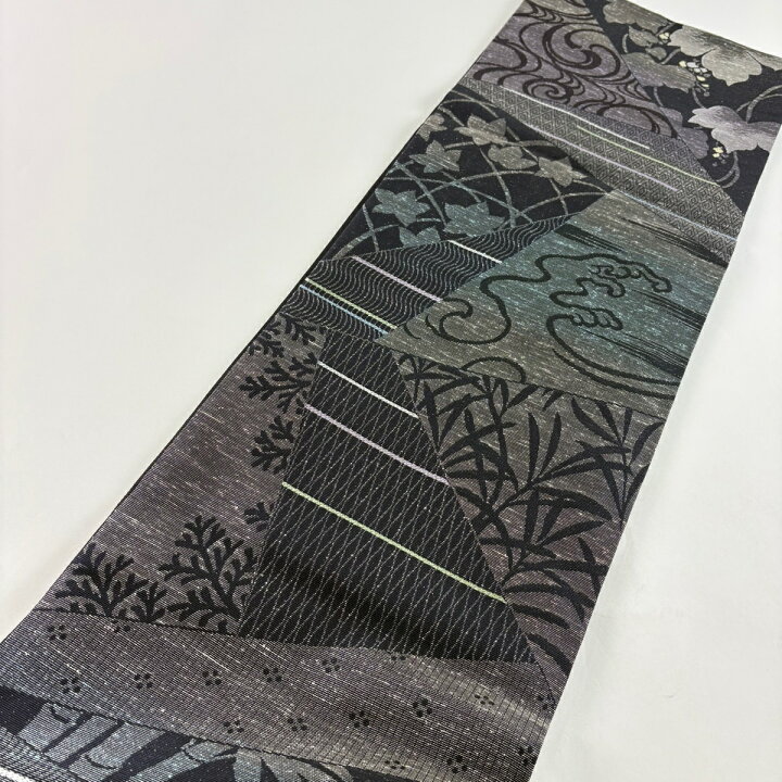 楽天市場】【美品】 袋帯 名品 夏帯 絽 やまと 葡萄 流水 銀糸 螺鈿箔 