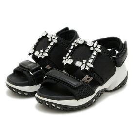 ロジェヴィヴィエ ヴィヴ ラン サンダル レザー/ナイロン ブラック レディース 36サイズ【中古】【送料無料】