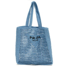 【ポイント3倍!スーパーSALE期間限定】【未使用品】プラダ ラフィア かごバッグ トートバッグ ブルー 2VG105【中古】【送料無料】