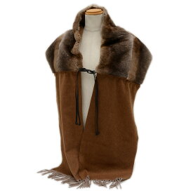 フェンディ キャンディストール カシミヤ/ミンク ブラウン【中古】【送料無料】