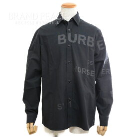 BURBERRY バーバリー ホースフェリー プリント シャツ 長袖 ブラック 8029347　Sサイズ【中古】 Apparel 【送料無料】