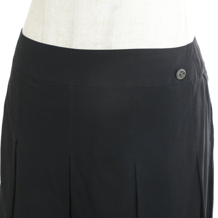 楽天市場】CHANEL シャネル プリーツ パネルスカート シルクシフォン  