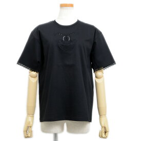 【未使用品】エルメス 刺繍 Tシャツ 半袖 Palefroi/パルフロワ コットン ブラック H5H4625DC #36 25AW【中古】 BP 【送料無料】