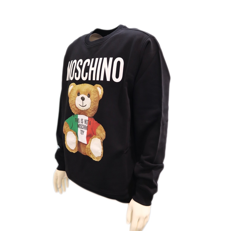MOSCHINO モスキーノ メンズ コットンスウェットシャツ イタリアンテディベア トレーナー | ブランドプラネット