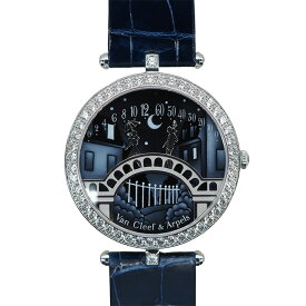 Van Cleef & Arpels (ヴァンクリーフ＆アーペル) レディ アーペル ポン デ ザムルー VCARN9V100 ブルー×ブラック文字盤 手巻き レディース 38mm 【腕時計】 【送料無料】【中古】