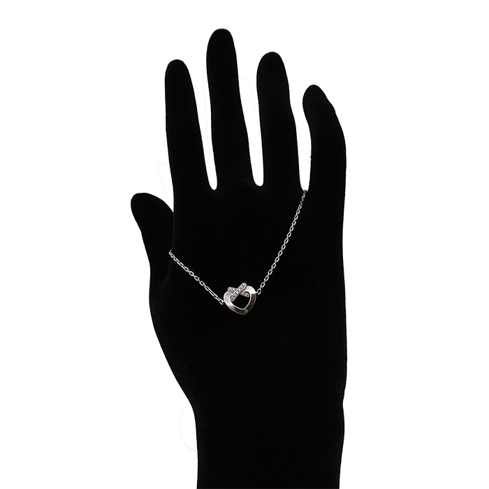 CHAUMET (ショーメ) リアン・ドゥ・ショーメ ハートダイヤ ブレスレット750WG ダイヤモンド 3.1g プレゼント アクセサリー ジュエリー