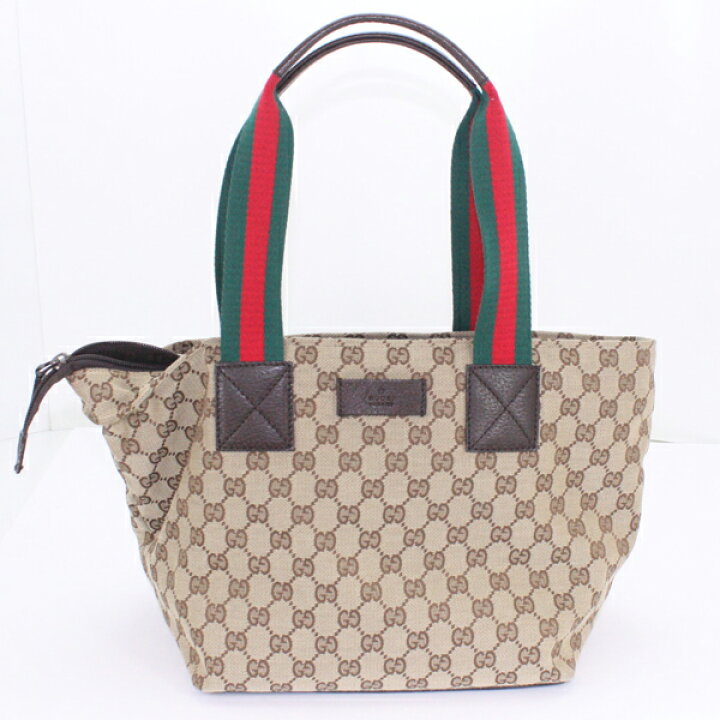 楽天市場】美品 GUCCI グッチ GGキャンバス トートバッグ ハンドバッグ 