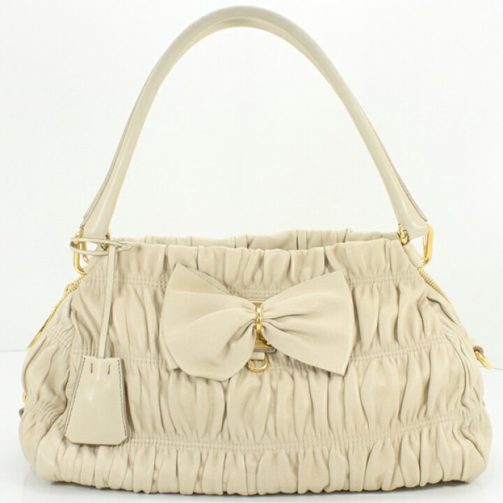 楽天市場】PRADA プラダ ナッパ NAPPA GAUFRE BR4492 ギャザー ワン