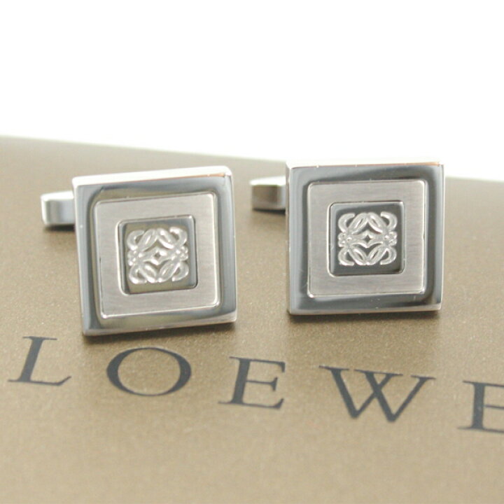 楽天市場】超美品 LOEWE ロエベ カフス セット シルバー【中古 