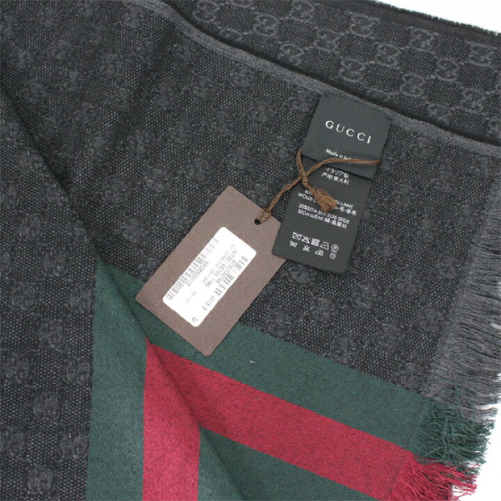 楽天市場】未使用 GUCCI グッチ マフラー GGxシェリーライン フリンジ 