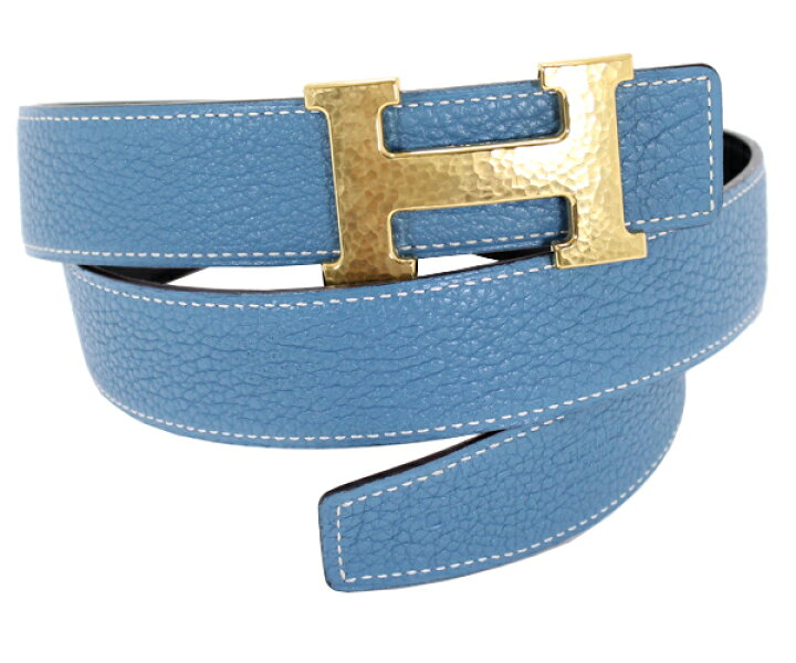 楽天市場】HERMES エルメス Hベルト コンスタンス 80cm ブルージーンx 