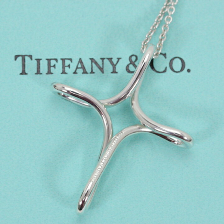 楽天市場】美品 ティファニー TIFFANY＆Co. オープンクロスネックレス  