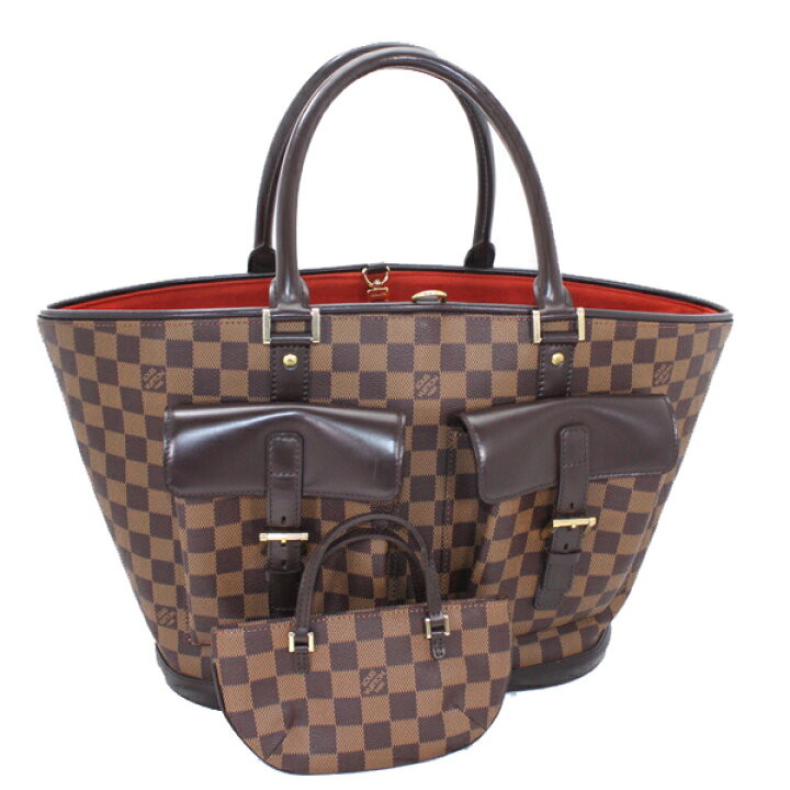 楽天市場】美品 LOUIS VUITTON ルイヴィトン ダミエ マノスクGM ポーチ  