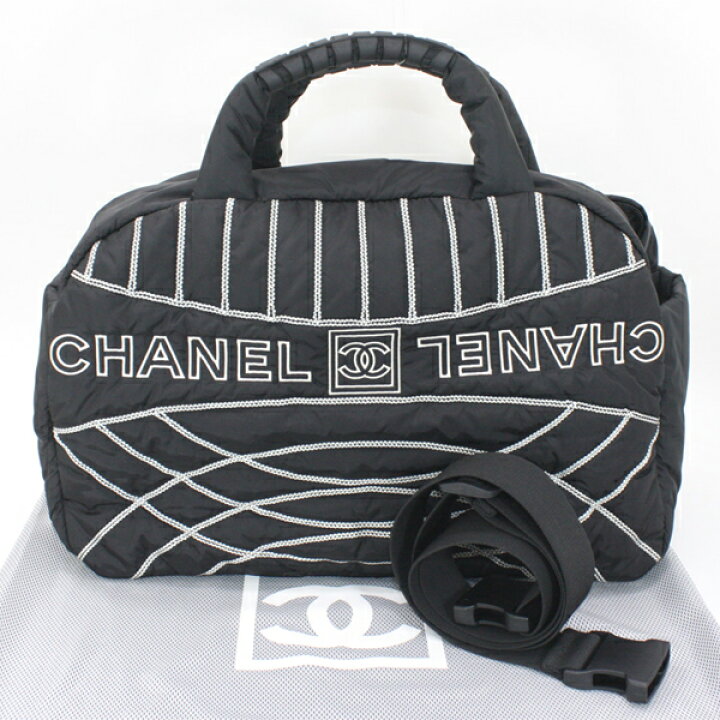 楽天市場】極美品 CHANEL シャネルスポーツ ナイロン ボストン 