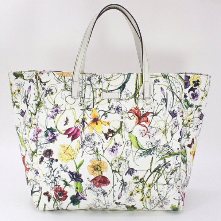 楽天市場】新品同様 GUCCI グッチ フローラ トートバッグ キャンバスx  