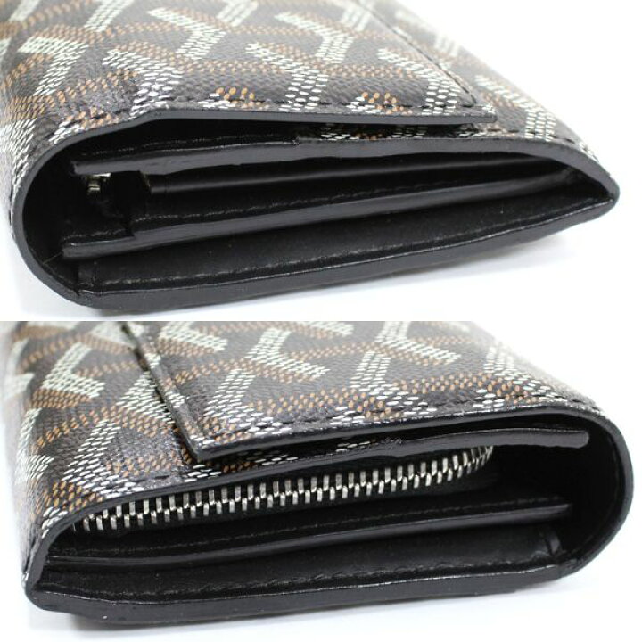 楽天市場】ゴヤール 長財布 黒 PVC ヴァレンヌ 二つ折り長財布 GOYARD 