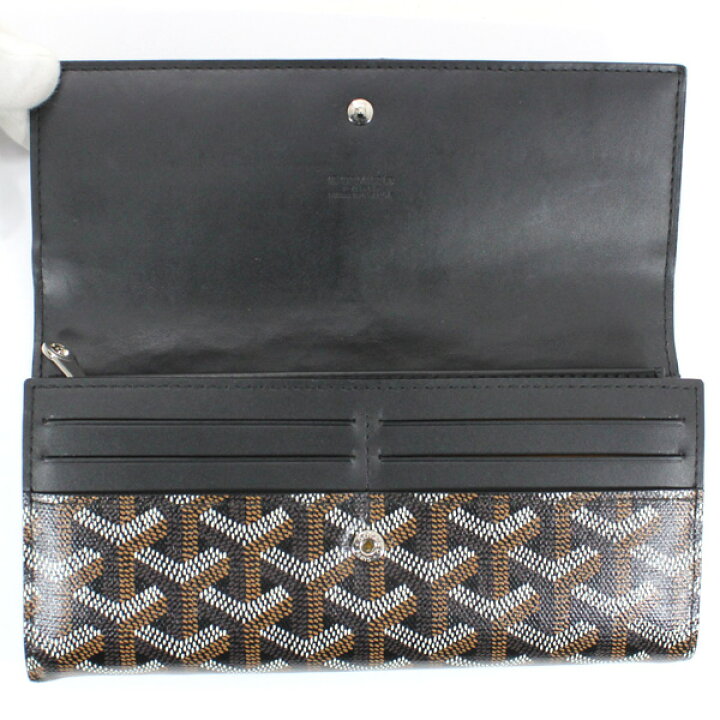 楽天市場】ゴヤール 長財布 黒 PVC ヴァレンヌ 二つ折り長財布 GOYARD 