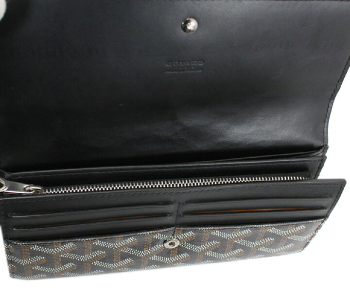 楽天市場】ゴヤール 長財布 黒 PVC ヴァレンヌ 二つ折り長財布 GOYARD 