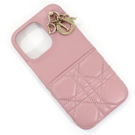 Christian Dior クリスチャンディオール カナージュ iPhone 13 Pro ケース カバー レザー レディース ピンク アイフォン13Pro 【中古】