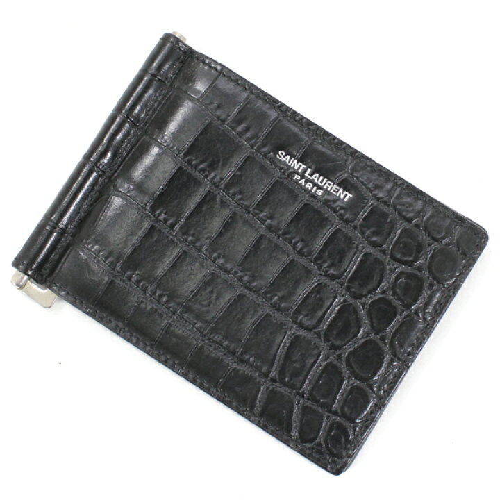 楽天市場】サンローラン マネークリップ 財布 YSL 黒 ブラック レザー  