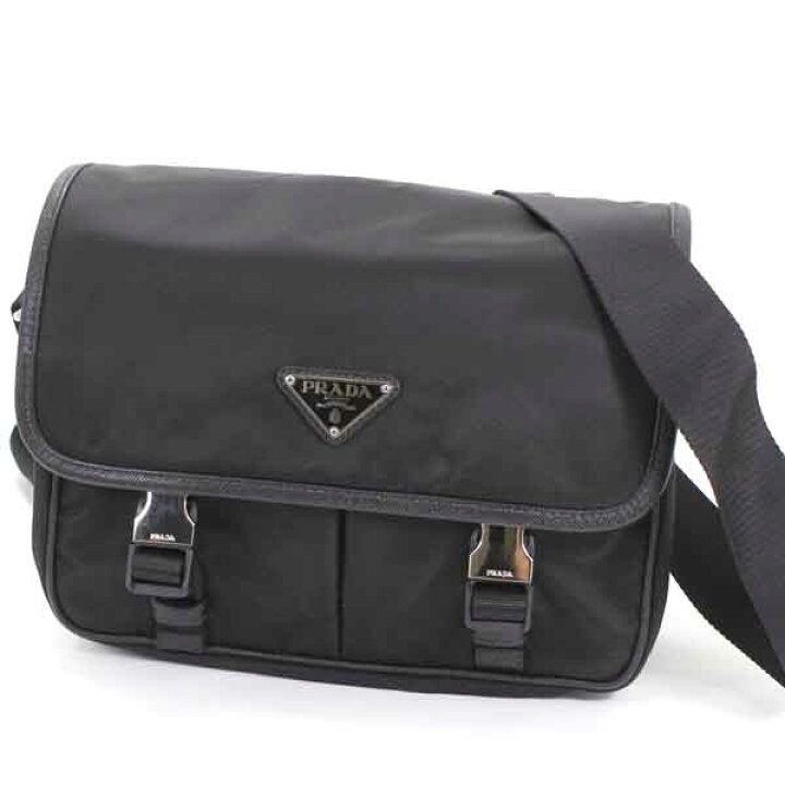 楽天市場】プラダ PRADA ショルダーバッグ メッセンジャーバッグ 黒 