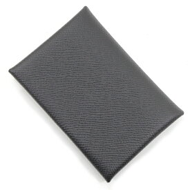 エルメス カードケース コインケース 財布 カルヴィ デュオ 黒 ブラック エプソン 二つ折り財布 小銭入れ レザー ブラック HERMES メンズ レディース カードホルダー カード入れ 本革 2つ折り コンパクト 薄い ビジネス スリム シンプル ブランド プレゼント【新品】