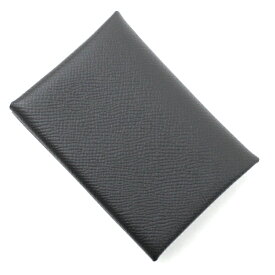 エルメス カードケース コインケース 財布 カルヴィ デュオ 黒 ブラック エプソン 二つ折り財布 小銭入れ レザー ブラック HERMES メンズ レディース カードホルダー カード入れ 本革 2つ折り コンパクト 薄い ビジネス スリム シンプル ブランド プレゼント【新品】