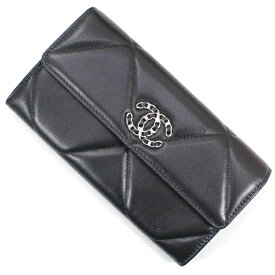 CHANEL19 長財布 二つ折り マトラッセ 黒 ブラック ラムスキン レザー 2つ折り キルティング ココマーク レディース AP0955 CHANEL レザー 本革 ギフト サイフ 財布 シャネル 女性 便利 ブランド ロングウォレット【新品】