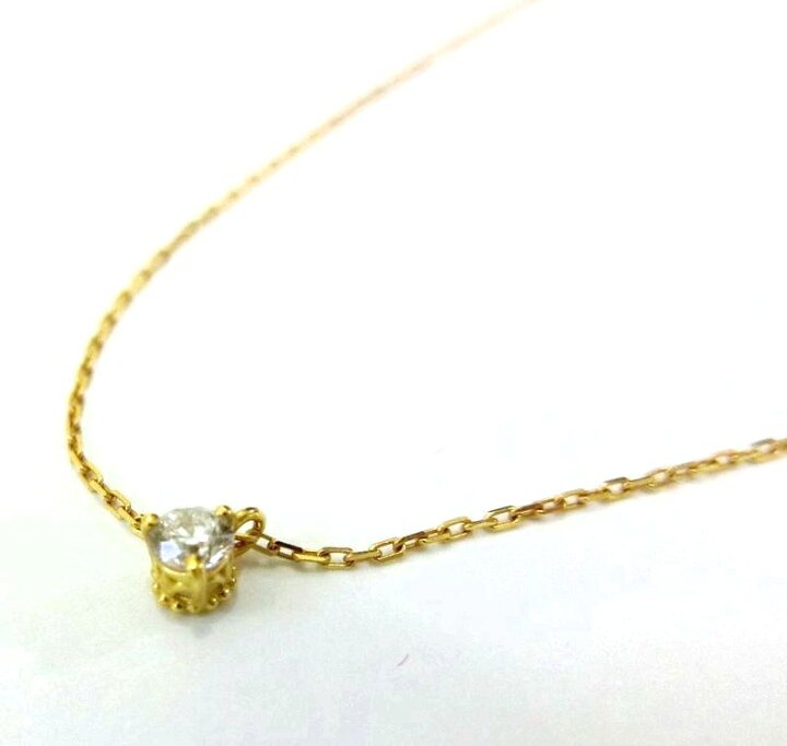 楽天市場】agete・アガット K18 DIAMOND NECKLACE／18金 ダイヤモンド  
