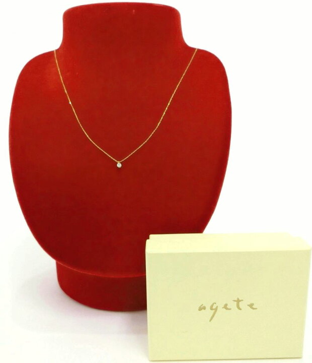 楽天市場】agete・アガット K18 DIAMOND NECKLACE／18金 ダイヤモンド 