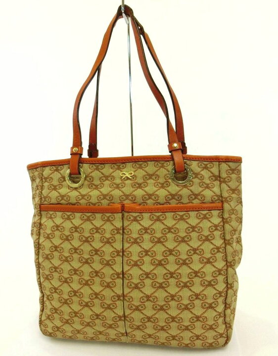 楽天市場】ANYA HINDMARCH・アニヤ ハインドマーチ キャンバス×レザー  