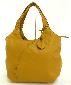 MOTHER HOUSE・マザーハウス 本革レザー トートバッグ ハンド／セミショルダーバッグ ブラウン系 肩掛け おしゃれ ナチュラル レディース ブランド 美品 中古 送料無料 19-1068