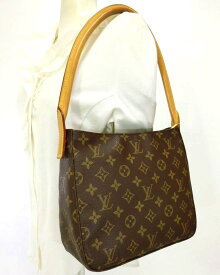 LOUIS VUITTON・ルイヴィトン ルーピング MM モノグラム ハンドバッグ セミショルダーバッグ 肩掛け M51146 おしゃれ フランス製 レディース ブランド 特価品 中古 送料無料 18-B086