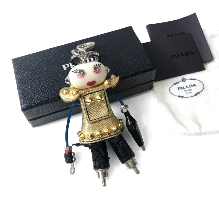 楽天市場】【中古】 プラダ ロボット キーホルダー キーリング 