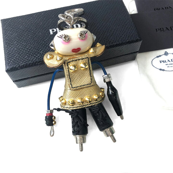 楽天市場】【中古】 プラダ ロボット キーホルダー キーリング 