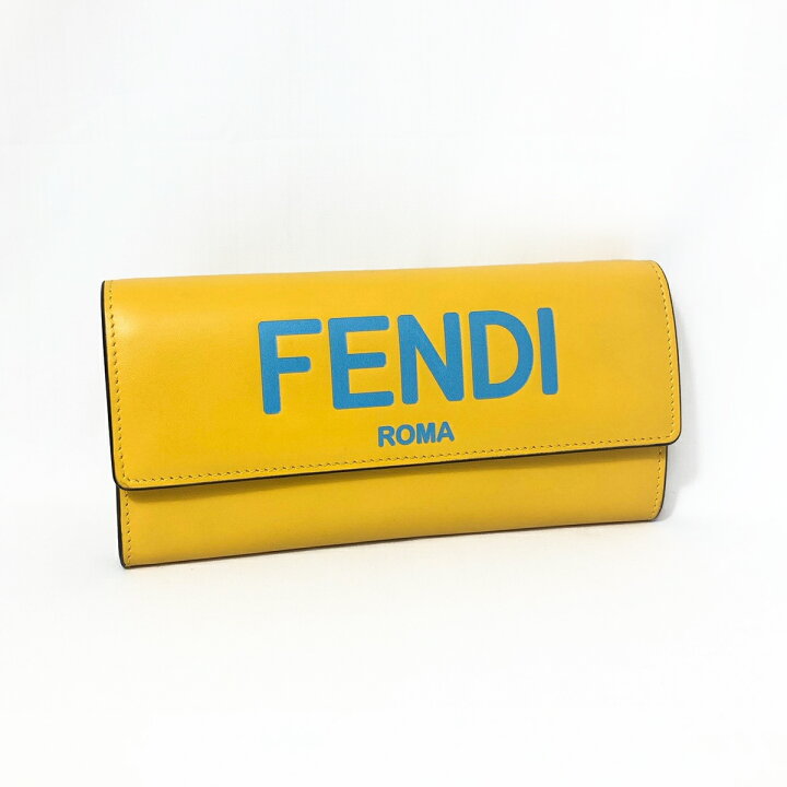 楽天市場】【中古】 フェンディ 長財布 イエロー ROMA コンチネンタル 