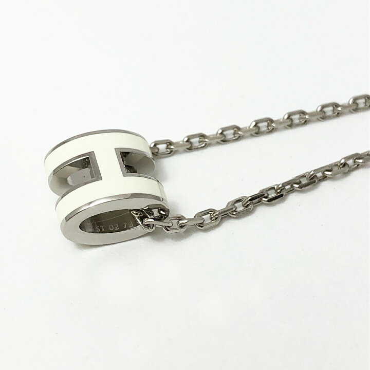 楽天市場】【中古】 エルメス ミニポップH ネックレス ホワイト 