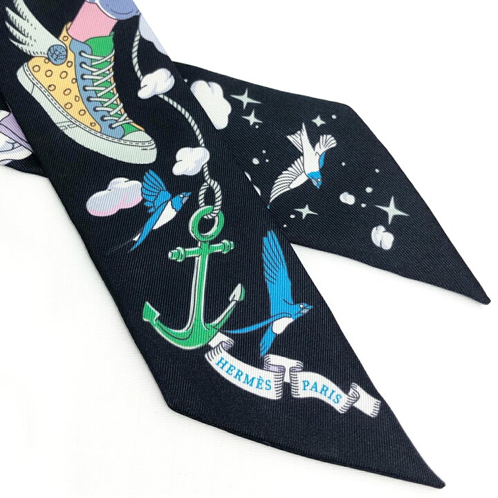 楽天市場】【中古】 エルメス ツイリー スカーフ ネイビー 私の雲 