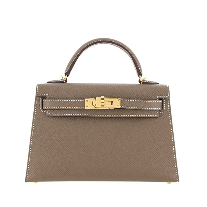 楽天市場】エルメス HERMES ケリー ミニ ドゥ エプソン エトゥープ  