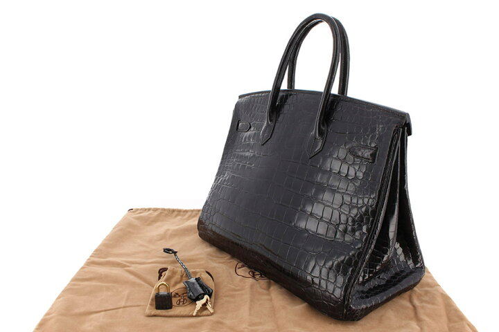 楽天市場】 エルメス HERMES バーキン35 クロコダイルポロサスシャイン 