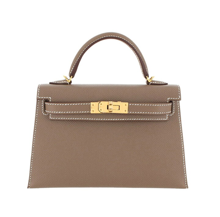 楽天市場】エルメス HERMES ケリー ミニ ドゥ エプソン エトゥープ  