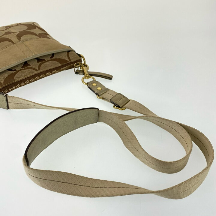 楽天市場】COACH コーチ シグネチャー 斜め掛け可能 ブラウン 
