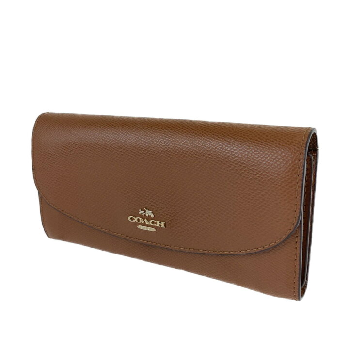 楽天市場】美品 COACH コーチ ブラウン レザー 長財布 札入れ 