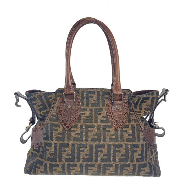 楽天市場】FENDI フェンディ ズッカ柄 エトニコ ブラウン キャンバス 