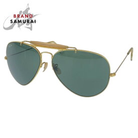 Ray-Ban レイバン ヴィンテージ B&L RAY-BAN U.S.A ゴールド 金 グリーン 緑 メタル /ガラス サングラス メガネ 度なし ティアドロップ メンズ 403447 【中古】【中古】