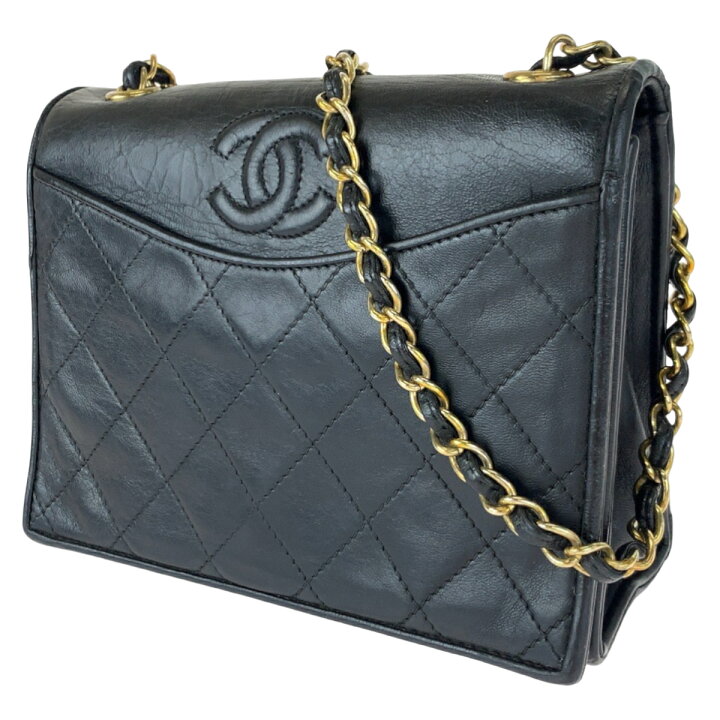 楽天市場】CHANEL シャネル ヴィンテージ マトラッセ シングルフラップ  